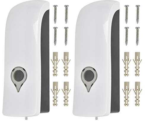 NA 2Pcs Soap Dispenser Wall Mounted, 300ml Manual Singal-head Hand Pump, Wall Mounted Soap Dispenser Pump Bathroom Shower Gel Liquid Shampoo Sanitizer Dispenser Holder, for Hotel, Office, Home