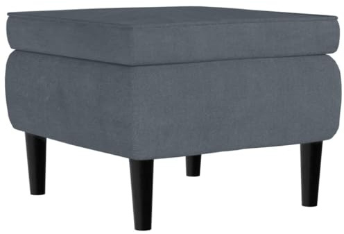 vidaXL Pall med träben mörkgrå sammet, sittpall, ottoman, schäslong, sittpall, ottomaner, schäslonger, soffpall, soffpallar
