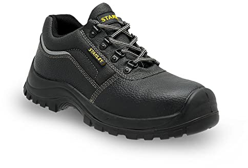 STANLEY Carolina Men's Steel Toe, S3, Leather Work Safety Shoe, Black, UK8 (EU42)