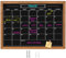 Umtiti Kalender-Kreidetafel, 60 x 80 cm, magnetische Oberfläche, rustikal, braun,massiver Kiefernholzrahmen, Aufhängetafel für Büro, Schule und Zuhause(YLHB-QZ-6080,DE)