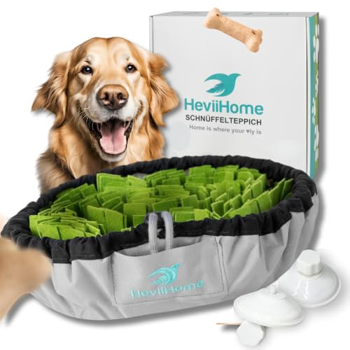 HeviiHome® Schnüffelteppich für Hunde - Beste Qualität mit Oxfordgewebe - Extrem widerstandsfähiges und Robustes Intelligenzspielzeug für Hunde - waschbar und größenverstellbar für alle Hunderassen