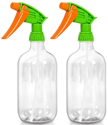 Sprühflaschen für Haare, Wassersprühflasche, leer, 500 ml, Gartensprühflaschen zur Reinigung, Pflanzennebel, Sprühflasche, Zerstäuber, Haarnebel, Garten, nachfüllbarer Sprühkopf (transparent)