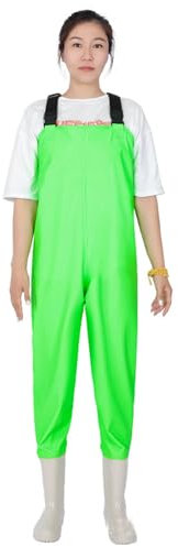 Serenitison Kinders Damen Wathose Mit Stiefeln,wasserdichte,Atmungsaktive Nylonmaterial Wathose Angeln,Wathose Angeln,rutschfeste Sohle,Verstellbarer Schultergurt,für Verschiedene Körpertypen