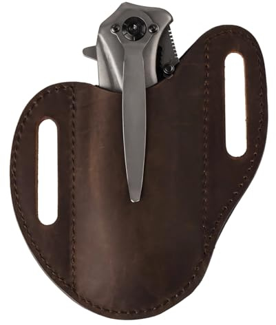 EDC - Fondina in pelle per multi-utensile, fodero da cintura con custodia per coltelli, organizer per attrezzi da esterno