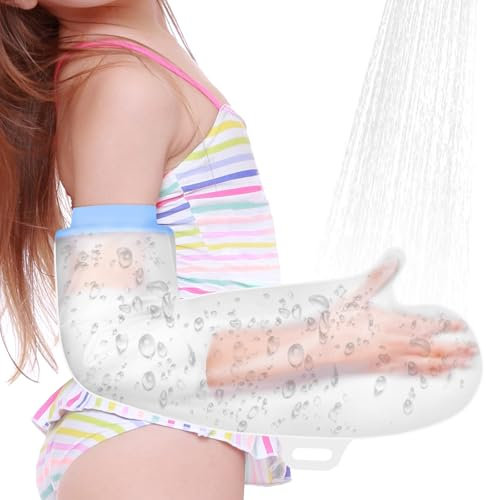 AOOWU Protection Platre Bras, Réutilisable Couvre-Main Plâtré Pour Enfants, Protection Douche Plaie Bras Blessé Manchon Coudé, Réutilisable Protège-Bras Étanche, Gardez Les Plaies Et Le Bandage Au Sec