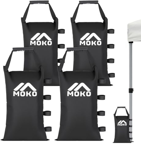 MoKo saco de arena para carpa, juego de 4 de 120 LBS, Negro