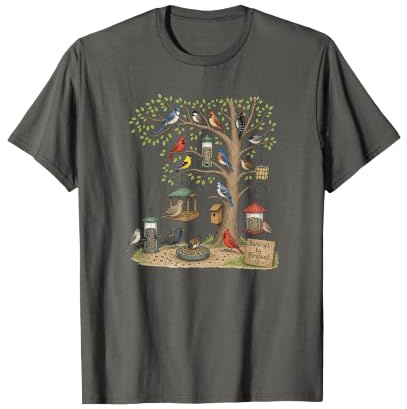 Bankrupt By Birdseed Funny Bird Feeding Funny Birder T-Shirt