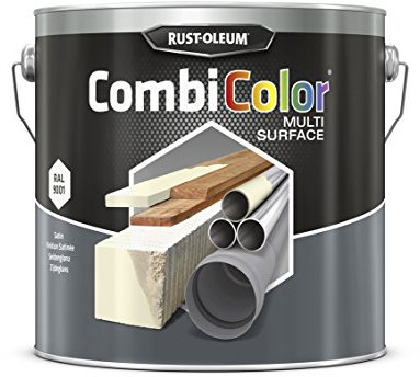 RUST-OLEUM 7493MS.2.5 Combicolor Multi-Surface, One Paint, Many Surfaces, Satin cream-RAL 9001