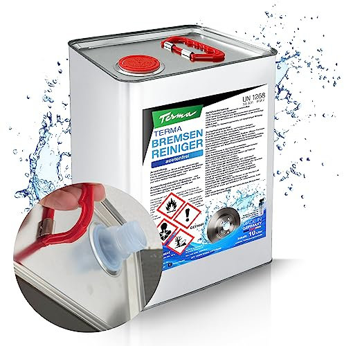 Terma Bremsenreiniger 10 l Kanister acetonfrei, Bremsenreiniger 5l 10l 20l 30l Entfetter, Bremsreiniger Montagereiniger Teilereiniger