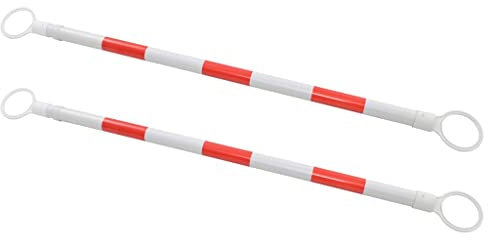 vidaXL 2x Barre Rétractable de Cônes Plastique Sécurité Routière Signalisation