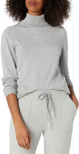 Amazon Essentials Women's Classic-Fit Lightweight Long-Sleeve Jumper, Light Grey Heather, M