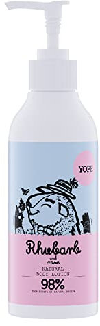 YOPE Lozione Naturale Mani e Corpo Rabarbaro e Rosa | Idratante Rigenerante Lenitiva con Oli Argan | Per Pelle Secca e Sensibile | Vegan Dermatologicamente Testata | 98% Ingredienti Naturali | 300 ml