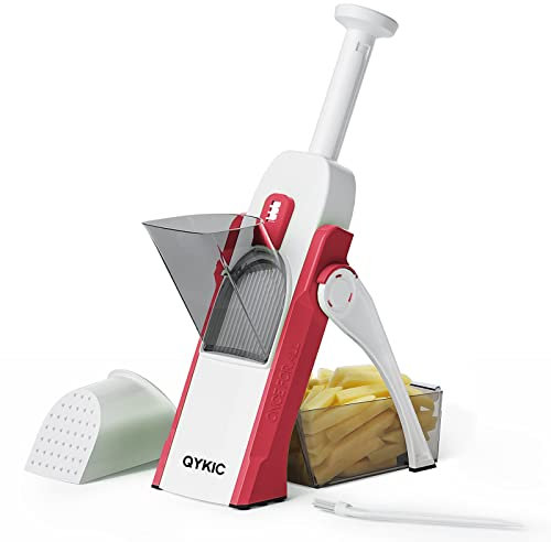 QYKIC Gemüseschneider, ONCE FOR ALL Verstellbar Gemüsehobel Mandoline Vegetable Slicer Kartoffelschneider Zwiebelschneider
