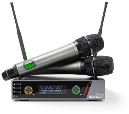 SENWOSI Dual-Channel UHF 200 Channels Wireless Microphone System