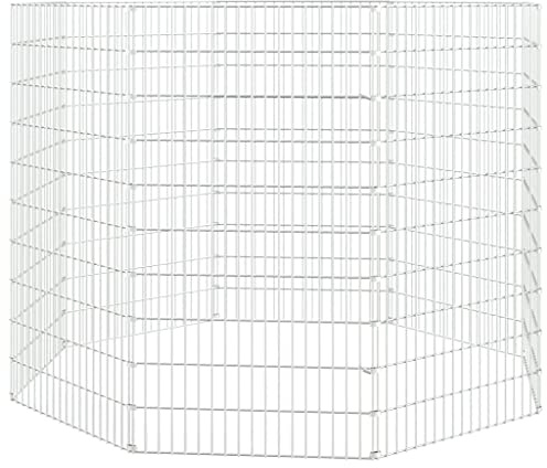 vidaXL Free Range Animal Enclosure 8-Panel 54x100 cm Galvanised Iron