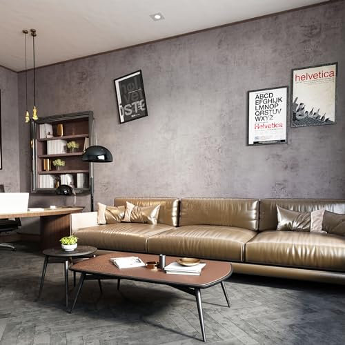 TOTIO Metalltapete im Industriestil Klebefolie Bräunliches Grau Tapete Vinyl-Wandfolie Möbel Folie Helles Grau Betonoptik 40CMx3M Matt Verdickt Selbstklebend Wasserfest Blasenfreies Design Dekofolie