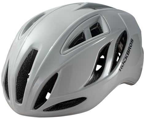 ROCKBROS Casco Bici Uomo e Donna MTB Casco Bicicletta da Strada Caschi Bici Adulti Unisex da Corsa Casco Bici Ventilato e Taglia Regolabile 58-62cm