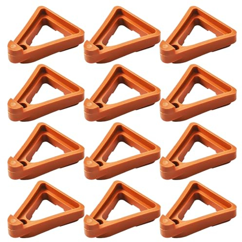 HDGSAFD Lot de 12 Supports Triangulaires pour Fleurs d'Extérieur - Pieds en Argile pour Pots, Socle pour Plantes, Support de Serre de Jardin