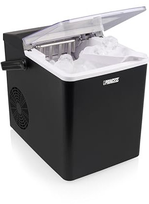 Princess Máquina de hielo XXL para hacer cubitos - Depósito de 1,75 L - 9 cubitos de hielo en 6 min - Produce hasta 12 kg de cubitos - 2 tamaños de cubitos de hielo - Función de autolimpieza - 239830