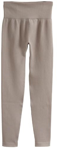 NEXT Mujeres Leggings de Cintura Alta sin Costuras de Punto Acanalado Neutro S