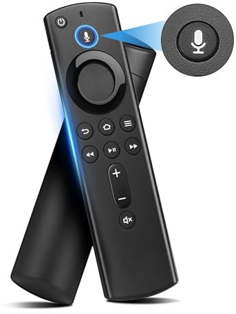 Telecomando vocale sostitutivo (2a generazione) adatto per Smart TV Stick (2a generazione e 3a generazione e Lite e 4K), telecomando sostitutivo adatto per Smart TV Cube (1a generazione e 2a generazio