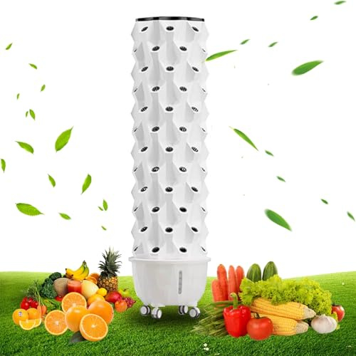 Sistema de torre de jardín hidropónico vertical para hierbas, frutas y verduras, solución de cultivo aeropónico para entusiastas de la jardinería