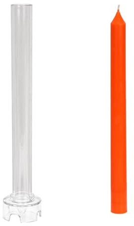 QIUMING Strumenti per Realizzare Candele in Plastica Stampini Per Candele Lunghe in Plastica stampi per candele coniche per la chiesa, Natale, San Valentino, decorazione domestica (27cm, stile 1)