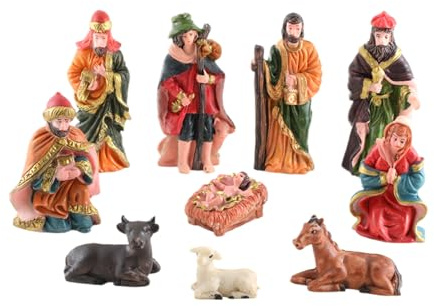 Conjuntos y Figuras de Belén Set de Figuritas Religiosas de Resina