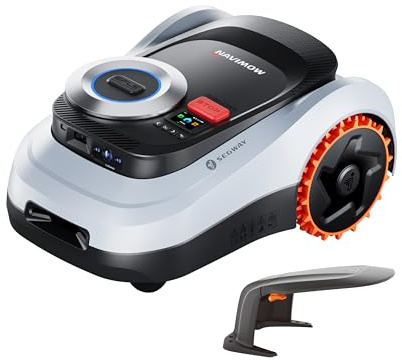 Segway Navimow i208 LiDAR Mähroboter ohne Begrenzungskabel für 800 m² mit Garage M, Geländereifen für Hänge bis 45% Neigung, LiDAR und Vision Dual System, EIN-TIPP-Kartieren (Getrennt versandt Werden)