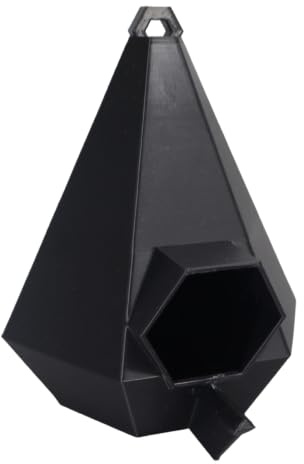 Hanging Bird House, 3D Printed Weatherproof Outdoor Nest Box for Garden Black
