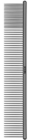 Andis 65725 Stainless-Steel Comb for Knots, Mats & Loose Hair Removal - Effective Dematting Tool Comfortable, Lightweight, Portable & Safe for Dogs, Cats & Pets – Silver, 10-Inch