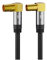 Goobay 70475 TV-Antennenkabel, gewinkelt, Koax-Buchse 90° > Koax-Stecker 90°,135 dB, 4-fach geschirmt, vergoldet, schwarz (10,0m)
