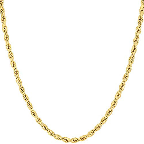 Cadena de Oro 14K Amarillo o Blanco Macizo de 2mm Corte de Diamante Fuerte Con Cierre de Garra de Langosta Para Hombres o Mujeres, Delgada Para Colgantes de 16-24 Pulgadas