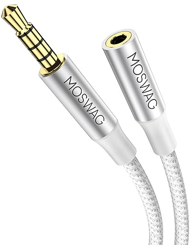 MOSWAG 4 Polig TRRS 3,5mm klinke AUX Stereo Audio Verlängerungskabel 3M