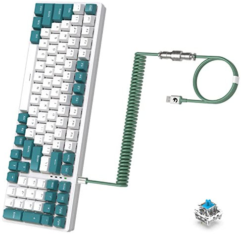 MAMBASNAKE Tastiera Meccanica K3 Pro Cablata Ultra-compatta mini 98 Tasti RGB illuminato LED ottico Interruttore Blu + Cavo Tipo C a USB-A a Molla TPU, Connettore Staccabile in Metallo, QWERTY US