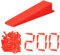 Flintronic 200 piezas Cuña para Azulejos, Cuñas Niveladoras Suelo, Azulejos Reutilizable Cuñas de Nivelacion, para piso,ajuste de pared,cercas de traqueteo,9.0 * 1.5 * 2.0CM,rojo