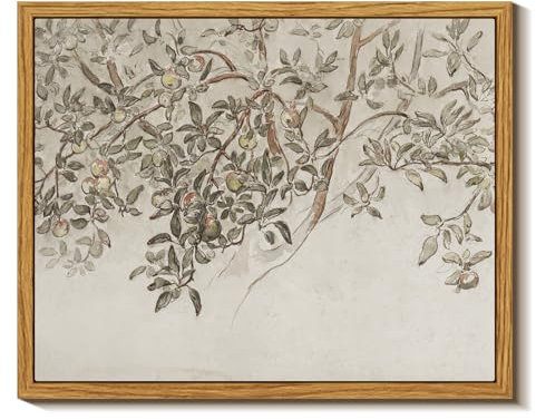 InSimSea Framed Wall Art for Living Room, Vintage Plant, Wall Art, Apple Trees, Oil Painting, Decor, Aesthetic Room Decoration, Framed Canvas Print, Artwork, Farmhouse, Still Life, Wall Pictures