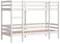 vidaXL Etagenbett, Stockbett ohne Matratze, Bett mit Leiter Leitplanken, Kinderbett Bettgestell mit Lattenrost, Weiß 90x190cm Massivholz Kiefer