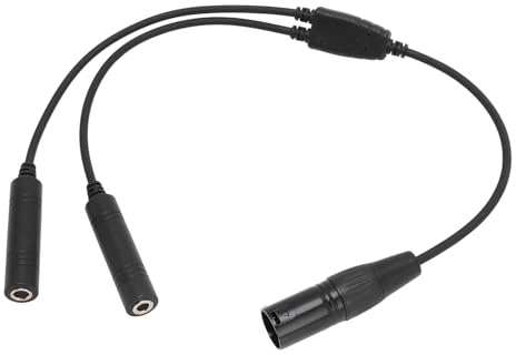 Gugxiom Adattatore per Cuffie Aeronautiche per Cuffie XLR a 5 Pin Doppia Spina GA Generale per Adattatore per Cuffie XLR a 5 Pin per la Maggior Parte delle Cuffie