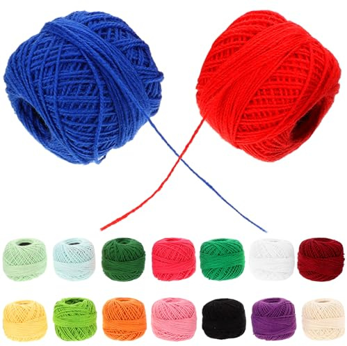 NOLITOY 16 Rollen Bunter Stickgarn Aus Baumwolle Diy-Stickgarn Nähzubehör (Gemischte Farben)