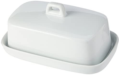 Nerthus FIH 335 Beurrier, Porcelaine, Blanc, 16.1 x 10 x 5.4 cm