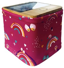Zaunkoenigdesign Bezug/Schutzhülle für Tigerbox Touch - personalisiert mit Namen (Regenbogen)