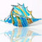 EUSTUMA Mundgeblasene Glasmuschelfiguren Ornament, Meerestier Ornament Für Wohnkultur, Meerestiere Sammlung Für Geburtstagsgeschenk, Glasmuschel