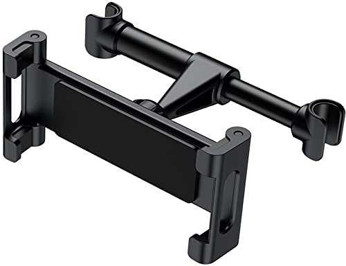 DDUP Car Headrest Tablet Mount Holder Auto Backseat Tablets Stand for Kids Compatible with iPad Air Mini/Cell Phone/Galaxy Tab/Kindle Fire Hd/Switch Lite or Other 4.7-10.5 Device(Black)