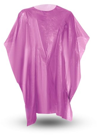 MUNTRADE 50 Capas Desechable Peluquería Rosa de Polietileno Impermeable 84 x 110 cm | para Barbero Profesional, para Tintes, Corte de Pelo