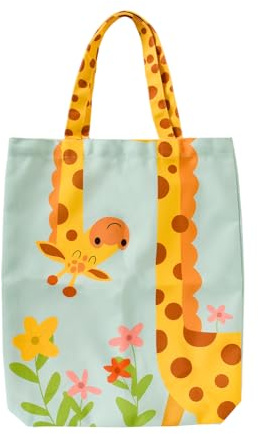 Naapesi Cabas Personnalisable en Toile à Longue Anse, Sac Fourre-Tout Réutilisable Pliable, Sac en Tissu Imprimé Girafe, pour Femme