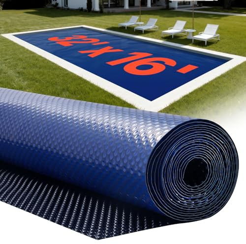 VEVOR Bâche Solaire Piscine Rectangulaire 9,75x4,88 m Couverture Solaire Piscine 0,4 mm Bâche à Bulles Polyéthylène pour Piscines Hors Sol Creusées, Absorption Chaleur Jour et Rétention Chaleur Nuit
