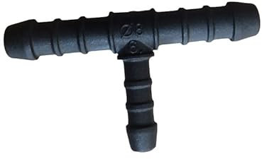 1 x – Tubo conector en forma de T (Reductor 8 – 6 – 8 mm Empalme Manguera Aire Manguera T de unidades