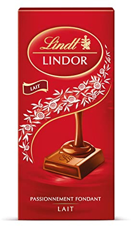 Lindt - Tablette LINDOR - Chocolat au Lait - Cœur Fondant, 150g