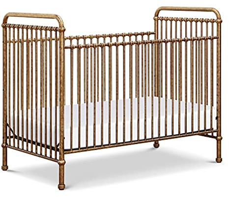 Namesake Abigail 3-in-1 Convertible Baby Crib (Gold) - GREENGUARD Gold Certified - Convertible Crib to Toddler Bed and Daybed - Baby Bed w/ 4 Adjustable Heights - Vintage Baby Crib Convertible